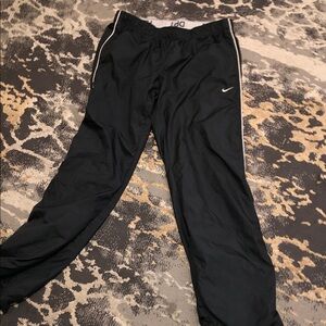 Nike Black Joggers with White Trim